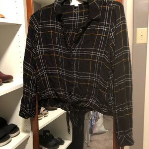 Cloth & Stone Flannel shirt with collar